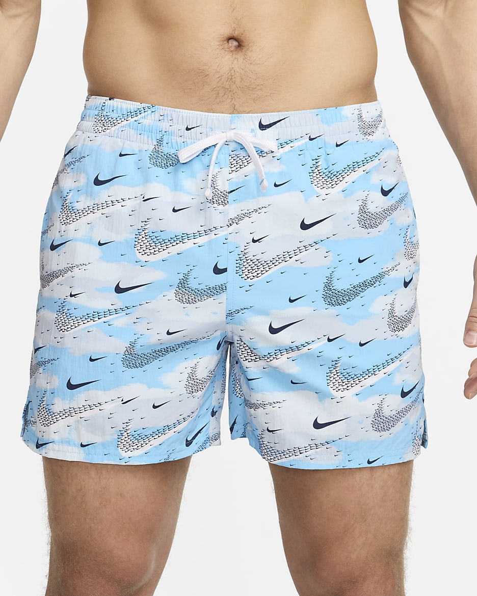 Nike Swim Flock Men's 5" Volley Shorts - Aquarius Blue