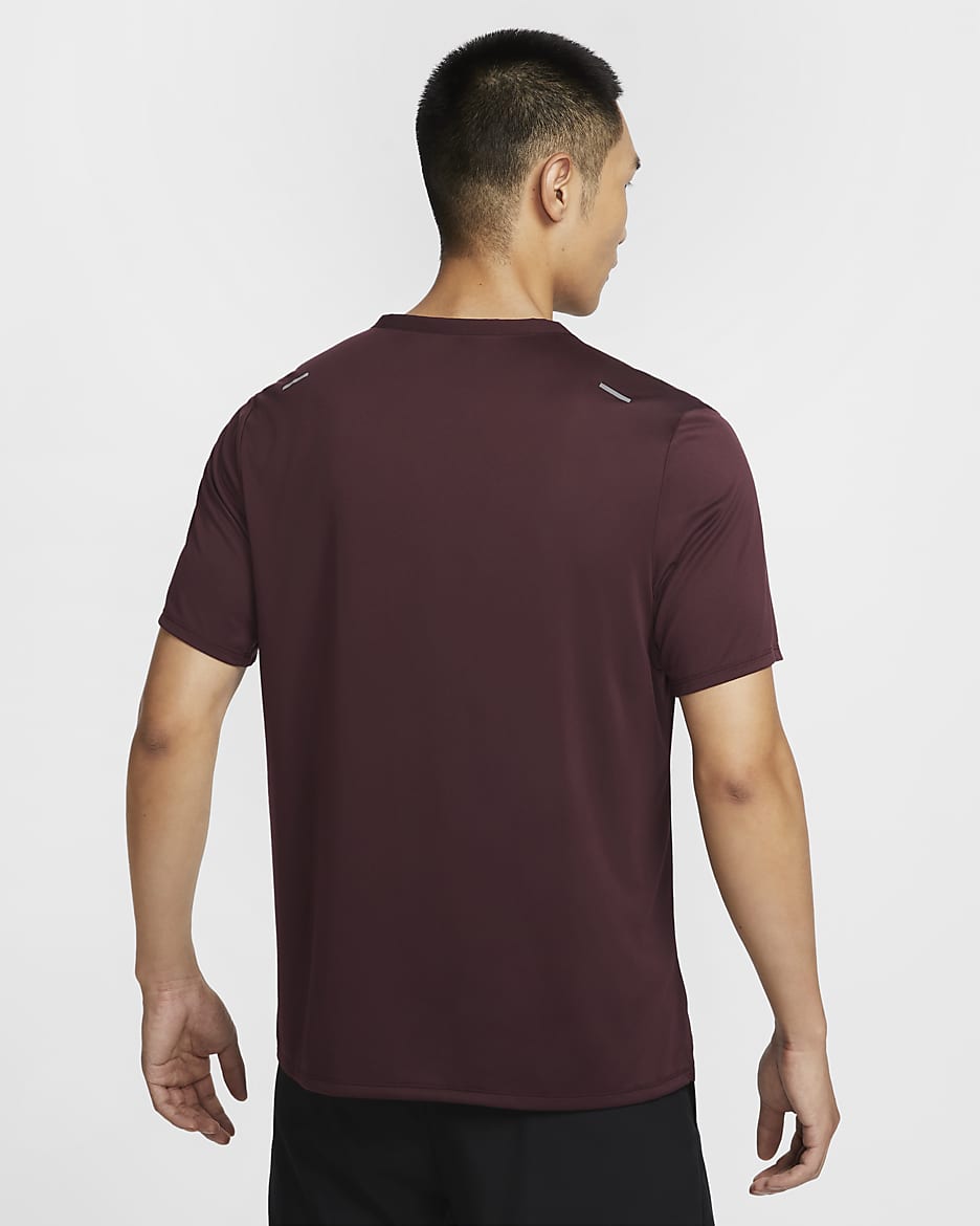 Nike Dri-FIT Rise 365 男款短袖跑步上衣 - Burgundy Crush