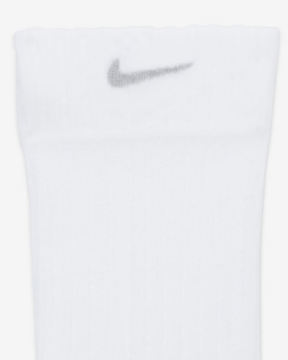 Nike Women's Sheer Crew Socks (1 Pair) - White/Light Smoke Grey