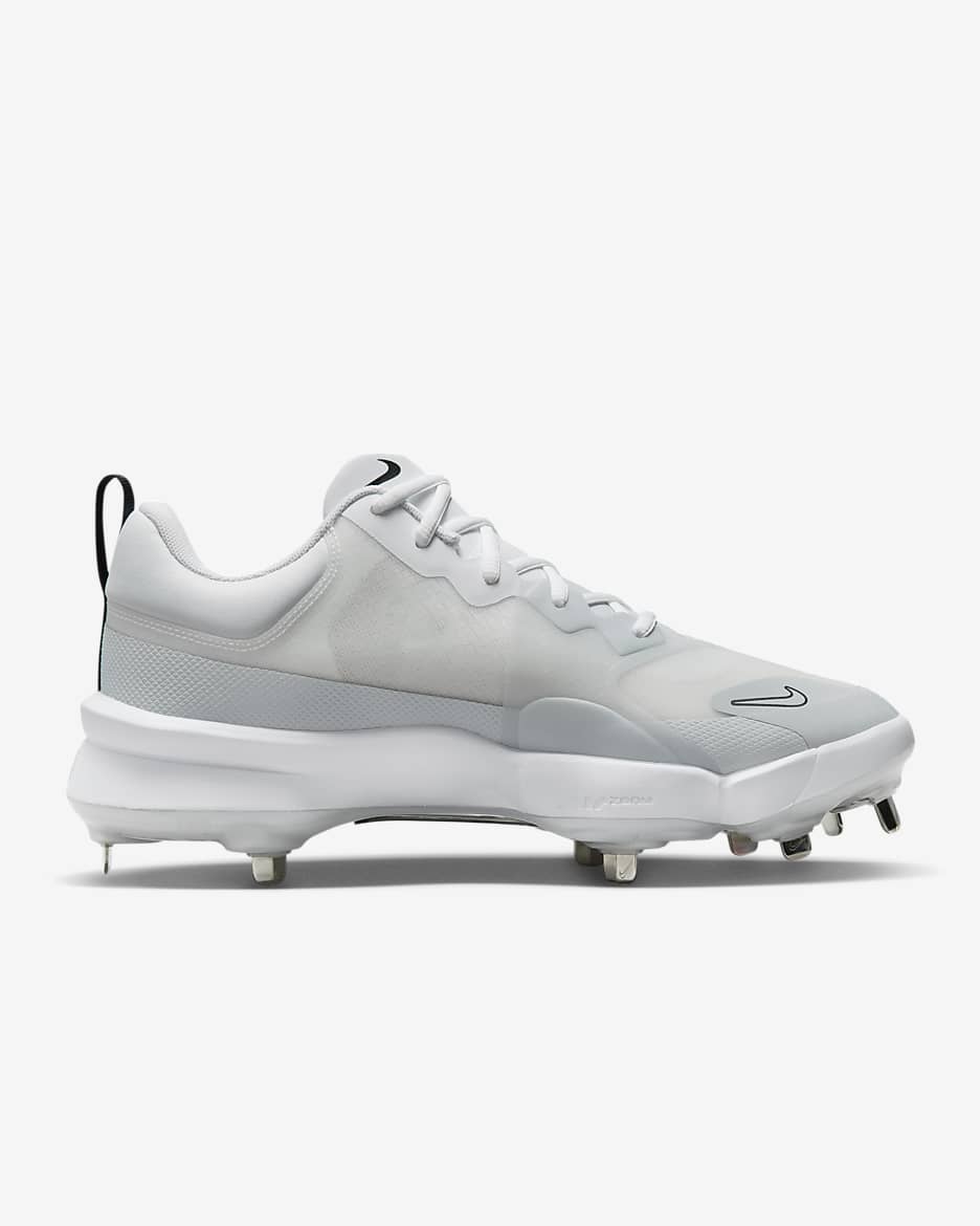 Nike Force Zoom Trout 9 Pro Baseball Cleats - White/Pure Platinum/Bright Crimson/Black