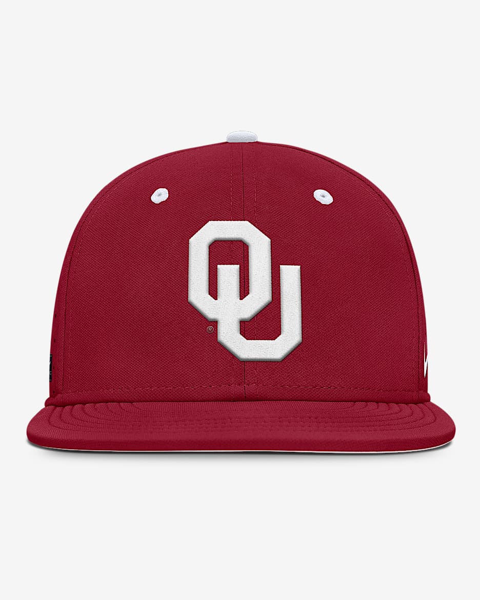 Oklahoma Sooners Dugout True Men’s Nike Dri-FIT College Fitted Hat - Crimson