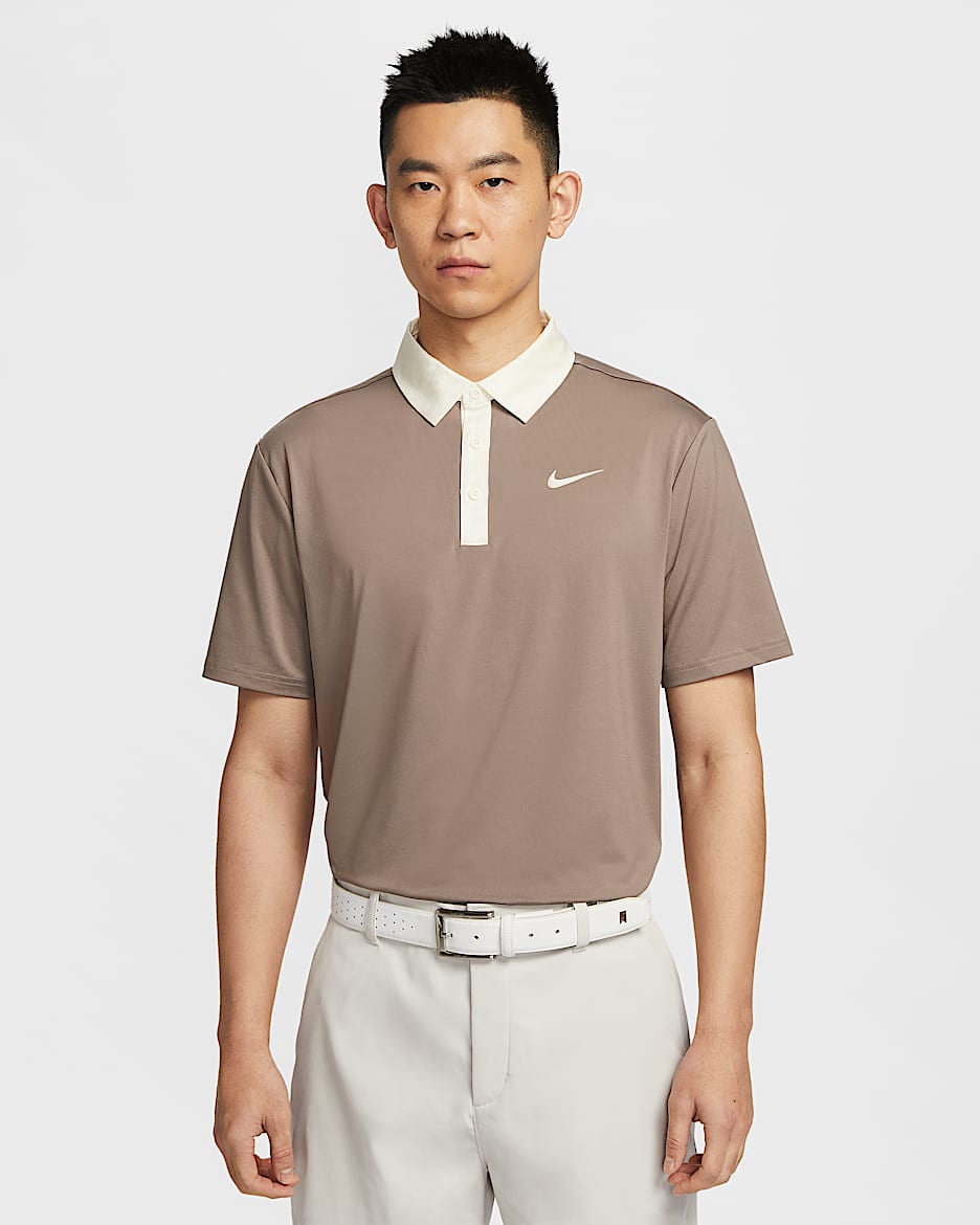 Nike Tour Men's Dri-FIT Golf Polo - Mink Brown/Pale Ivory/Pale Ivory