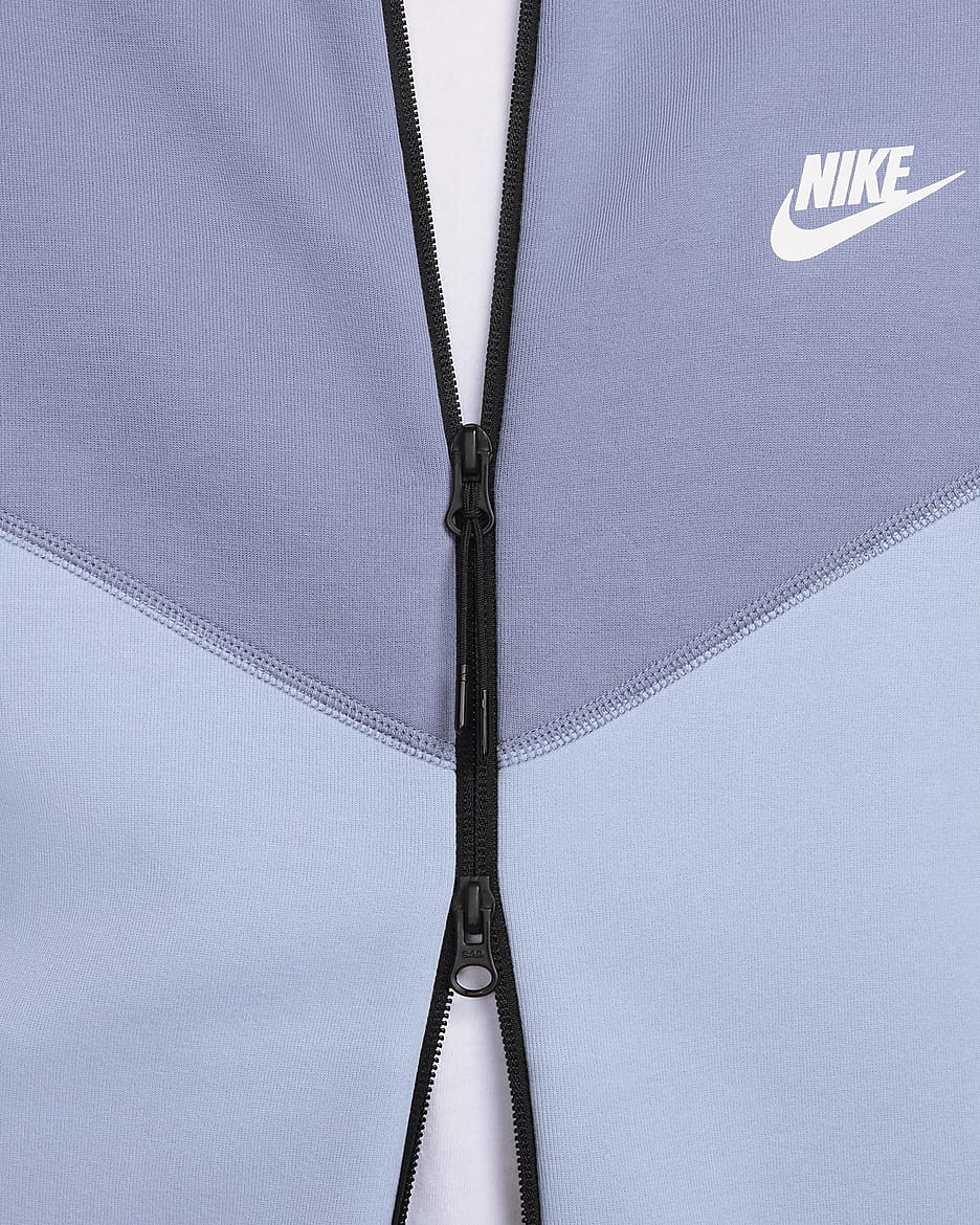 Nike Sportswear Tech Fleece Windrunner Men's Full-Zip Hoodie - Light Armory Blue/Ashen Slate/White