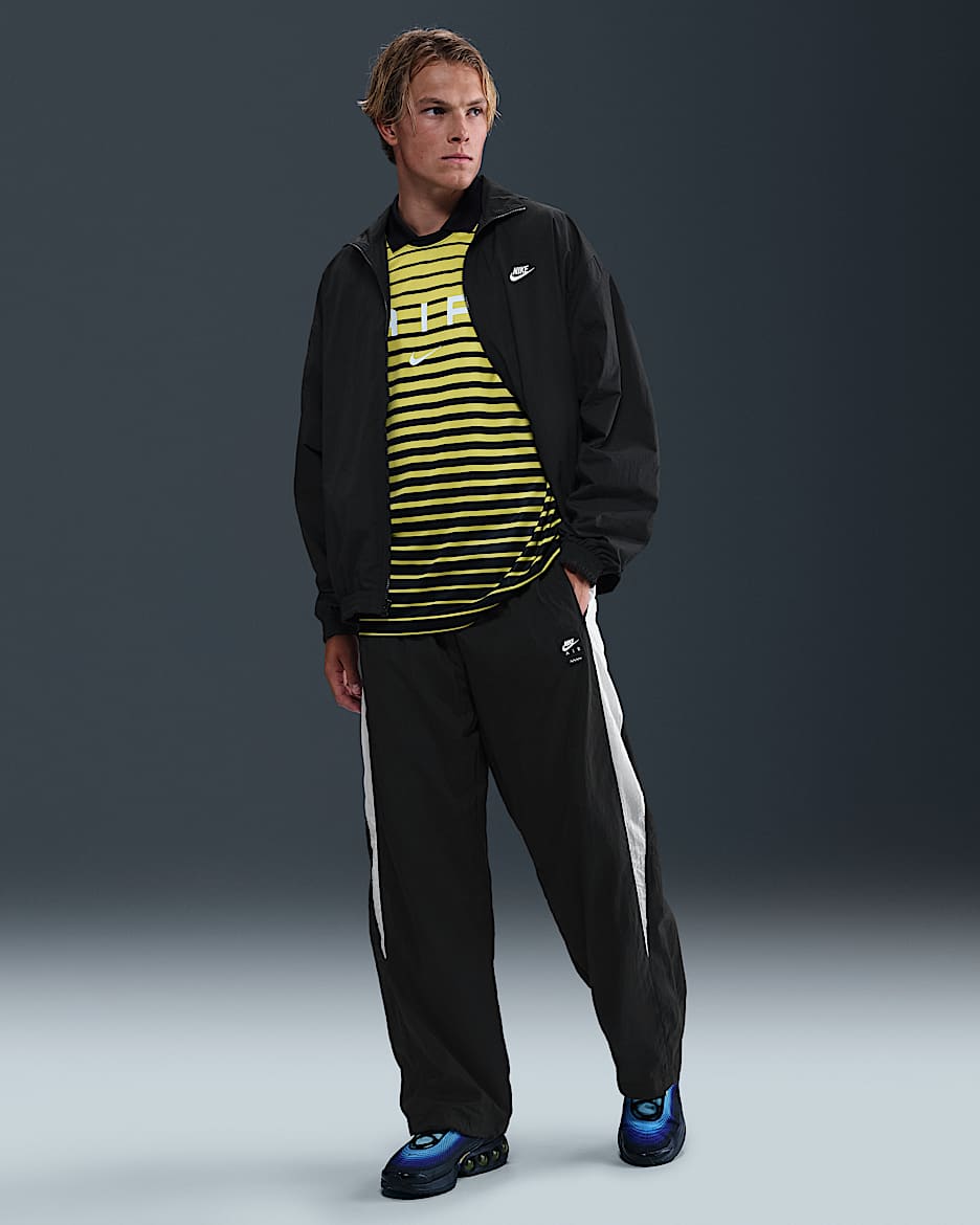 Nike Air Men's Woven Track Pants - Black/White/White