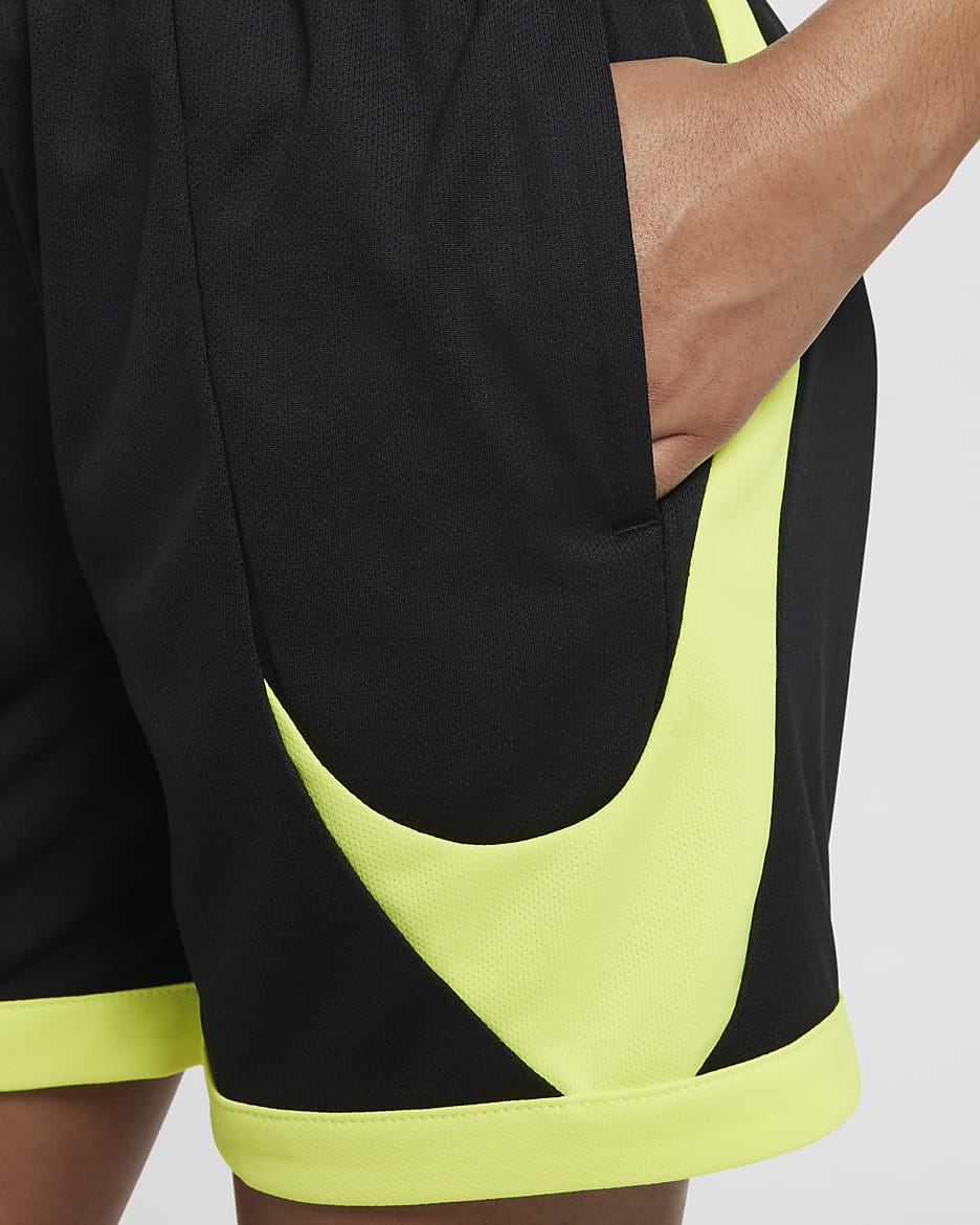 Nike Multi+ Older Kids' Dri-FIT Training Shorts - Black/Volt/Volt