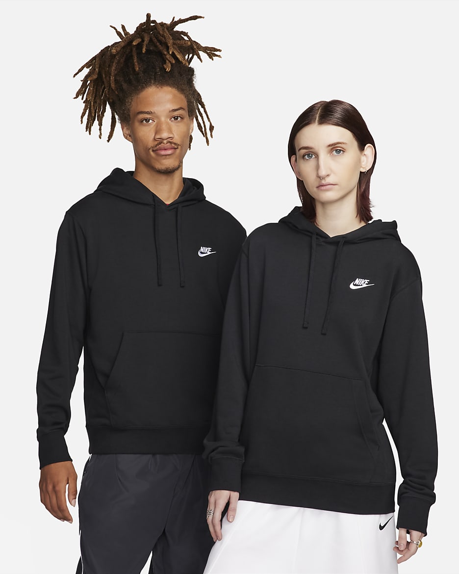 Nike Sportswear Club Men's Pullover Hoodie - Black/Black/White