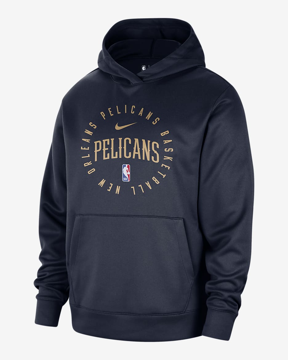 New Orleans Pelicans Spotlight Men's Nike Dri-FIT NBA Pullover Hoodie - College Navy/Club Gold