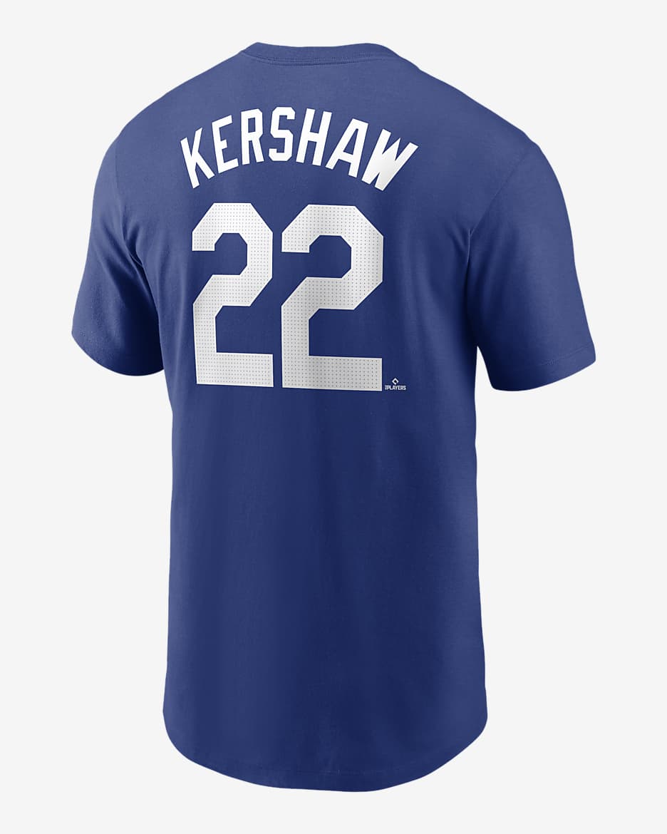 Playera Nike de la MLB para hombre Clayton Kershaw Los Angeles Dodgers Fuse - Royal