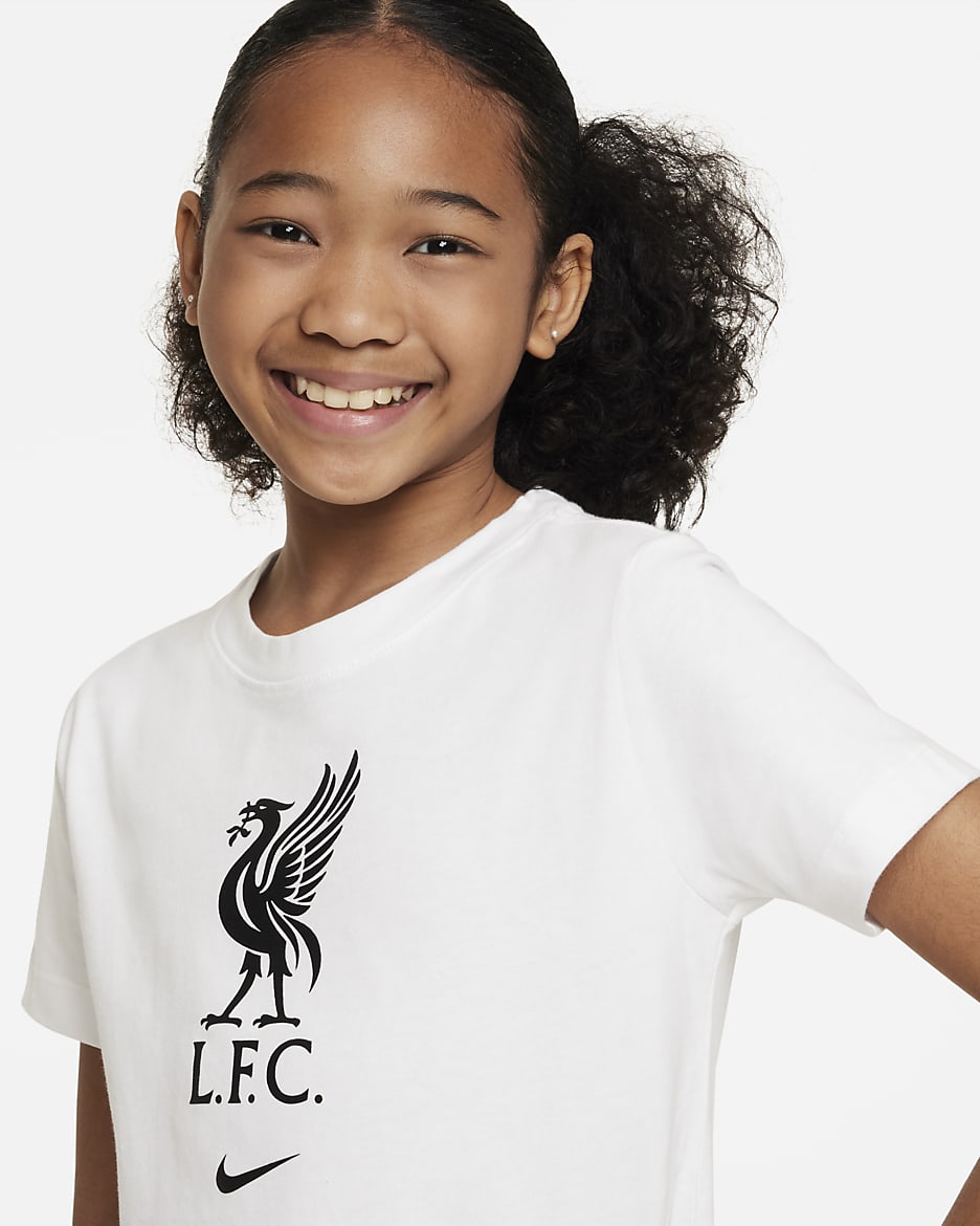 Liverpool FC Crest Big Kids' Nike T-Shirt - White