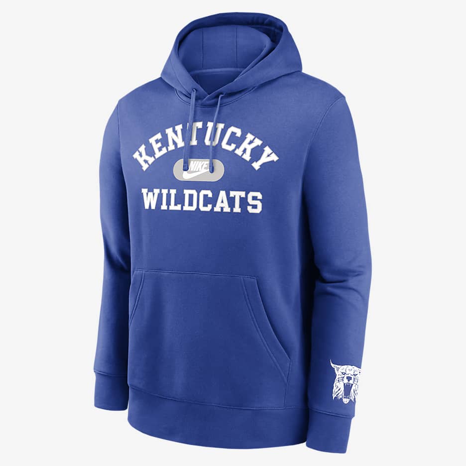 Kentucky Wildcats Legacy Club Foundational Men's Nike College Pullover Hoodie - Game Royal