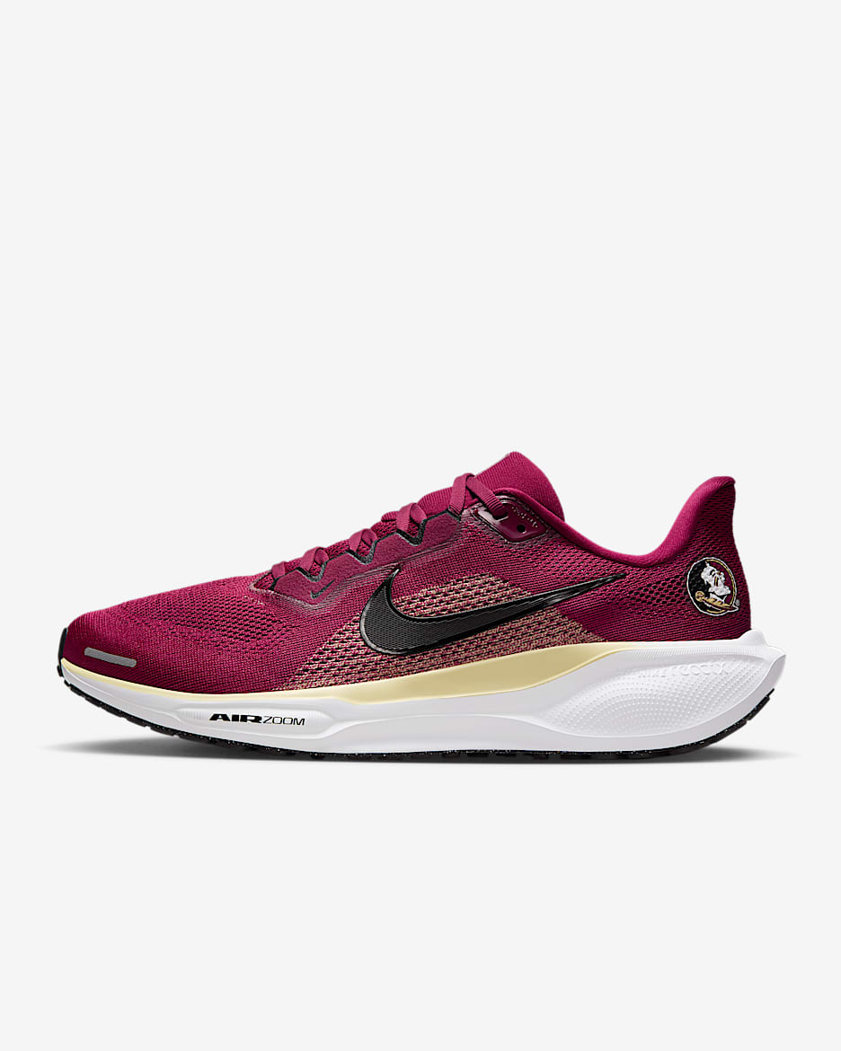 Florida State Pegasus 41 Men's Nike College Road Running Shoes - Team Maroon/Team Gold/Black