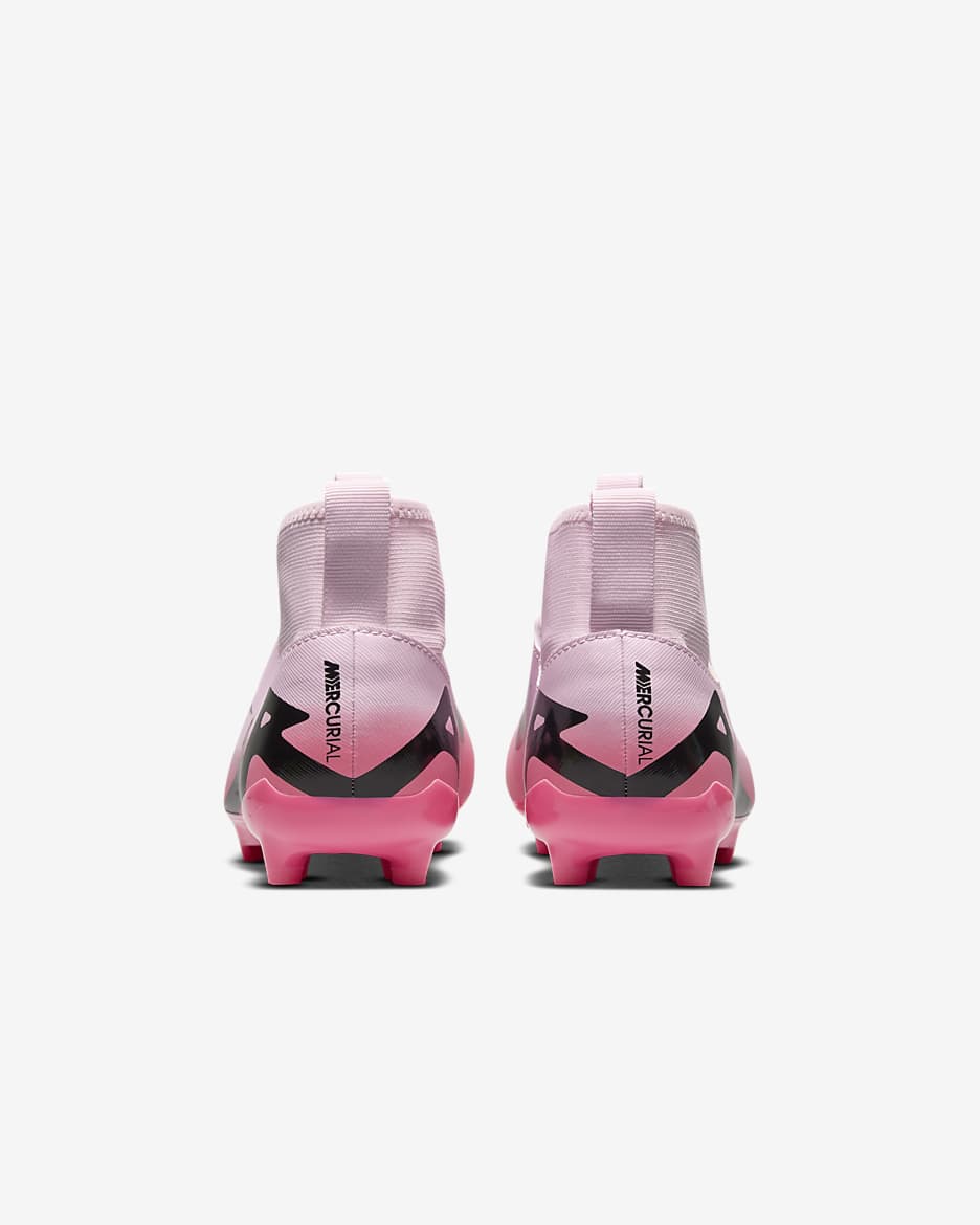 Nike Jr. Mercurial Superfly 9 Academy Younger/Older Kids' MG High-Top Football Boot - Pink Foam/Black