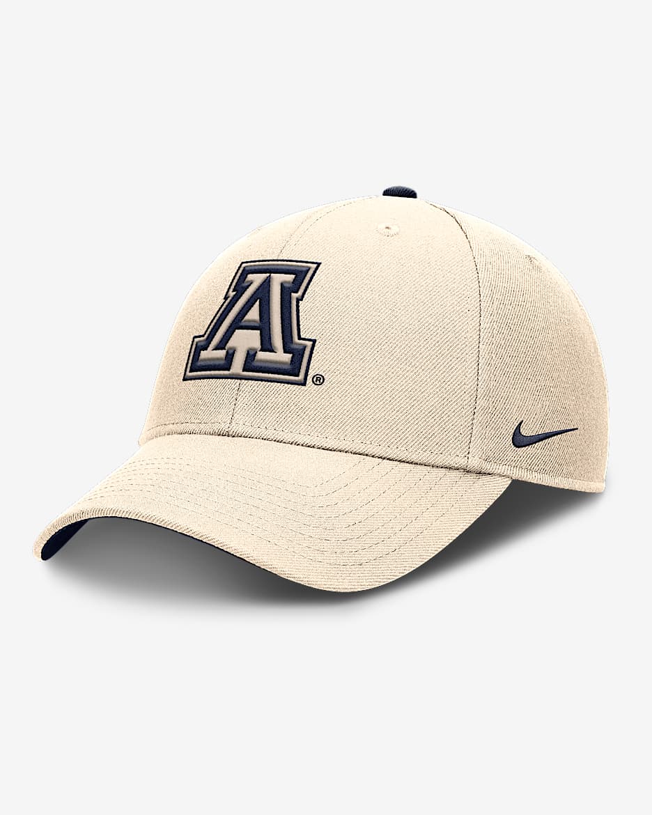 Gorra de rejilla universitaria Nike Dri-FIT ajustable para hombre Arizona Primetime Rise - Natural