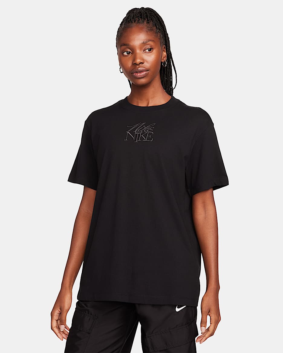 ナイキ スポーツウェア ウィメンズ Tシャツ - ブラック/アンスラサイト