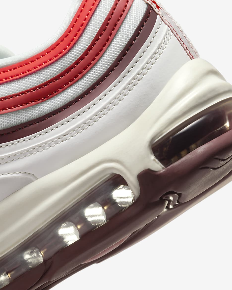 Nike Air Max 97 男鞋 - Summit White/Dark Team Red/Dragon Red/黑色