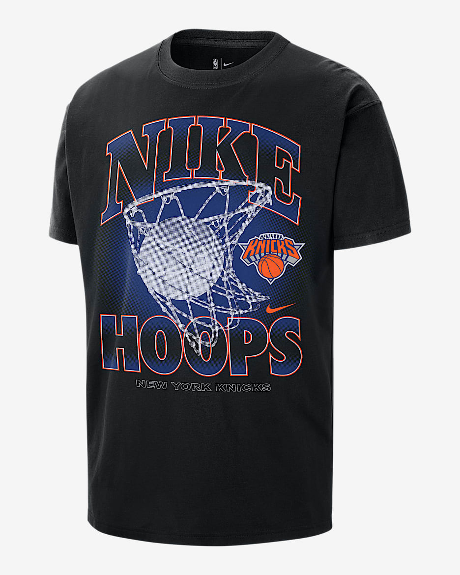Playera Nike de la NBA Max90 para hombre New York Knicks Courtside - Negro