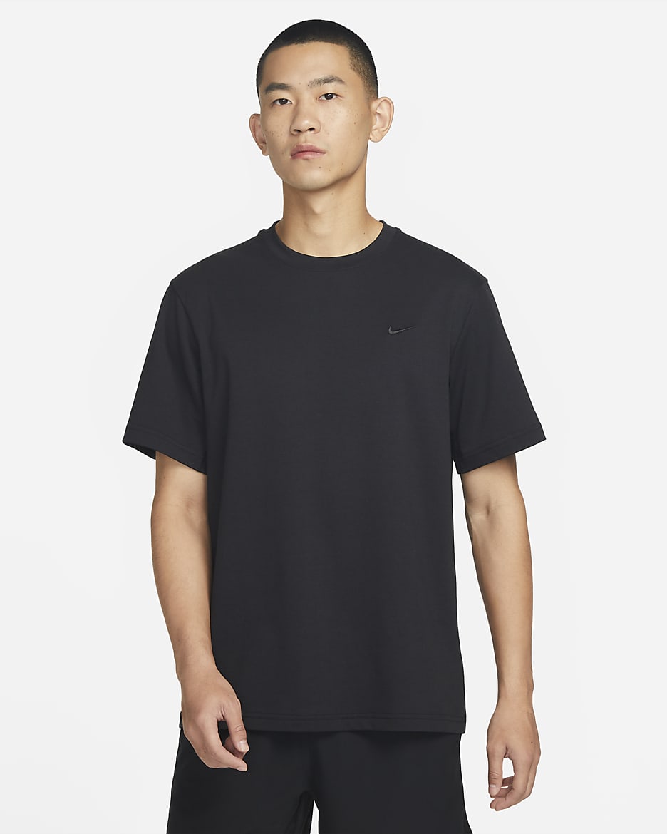 Nike Dri-FIT Primary 男款訓練 T 恤 - 黑色/黑色