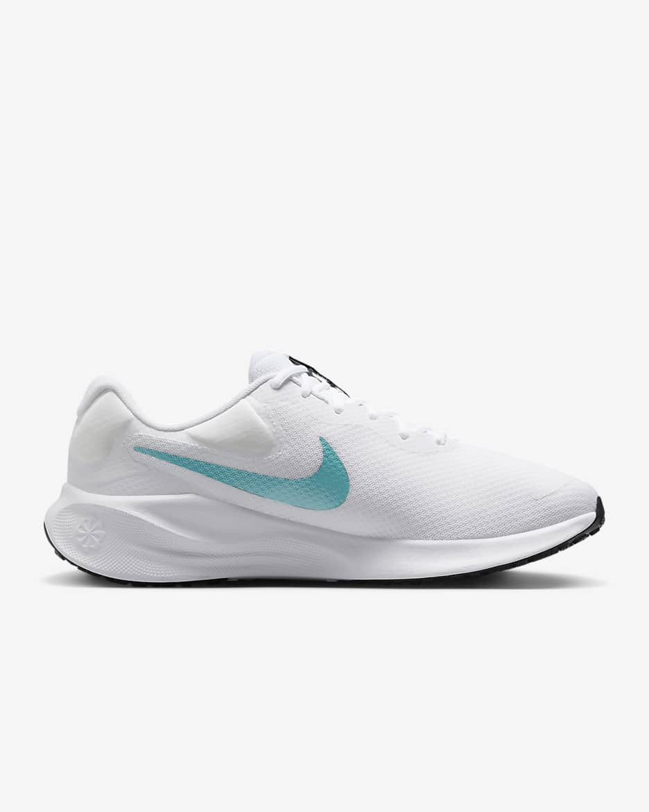 Nike Revolution 7 男款路跑鞋 - 白色/Pure Platinum/Dusty Cactus