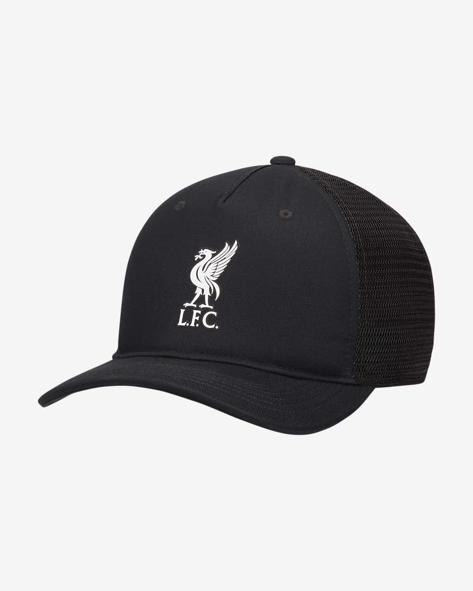 Cappello da calcio essenziale Nike Liverpool FC Rise - Nero/Bianco