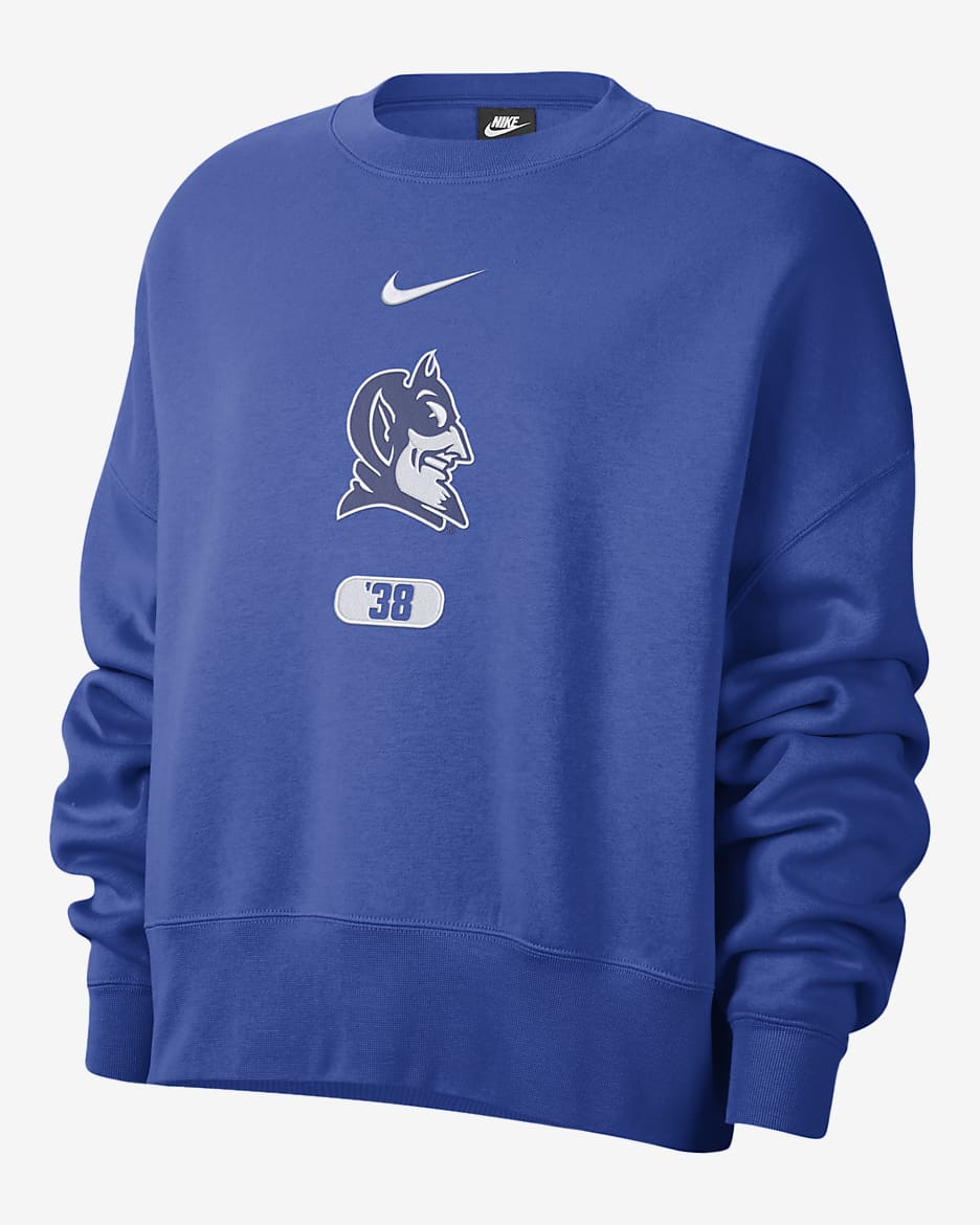 Duke Women's Nike College Crew-Neck Sweatshirt - Game Royal