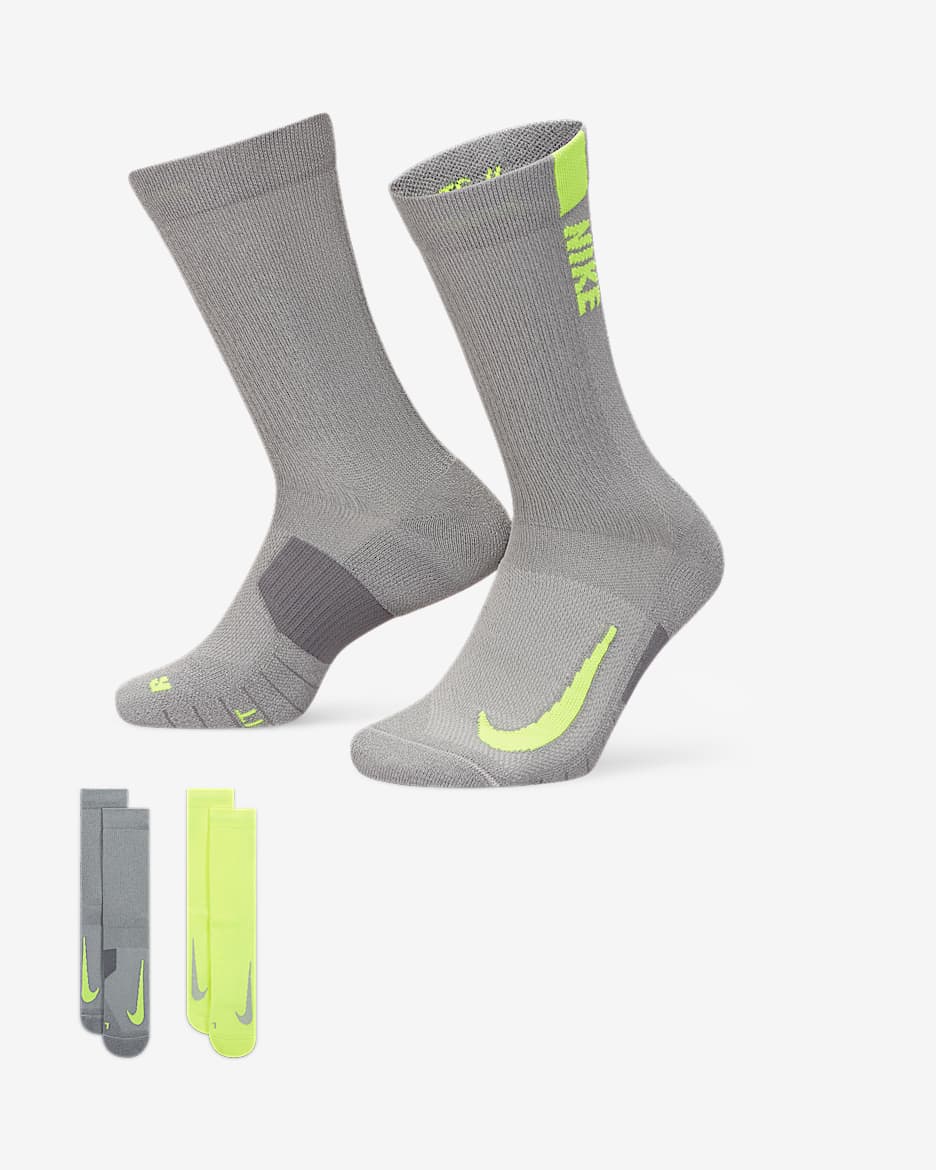 Nike Multiplier Crew Sock (2 Pairs) - Multi-Color