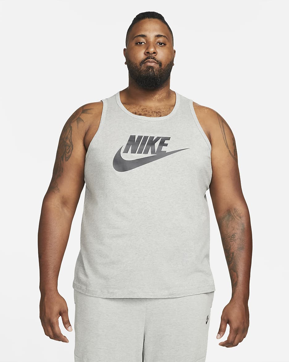 Nike Sportswear Men's Tank - Dark Grey Heather/Black