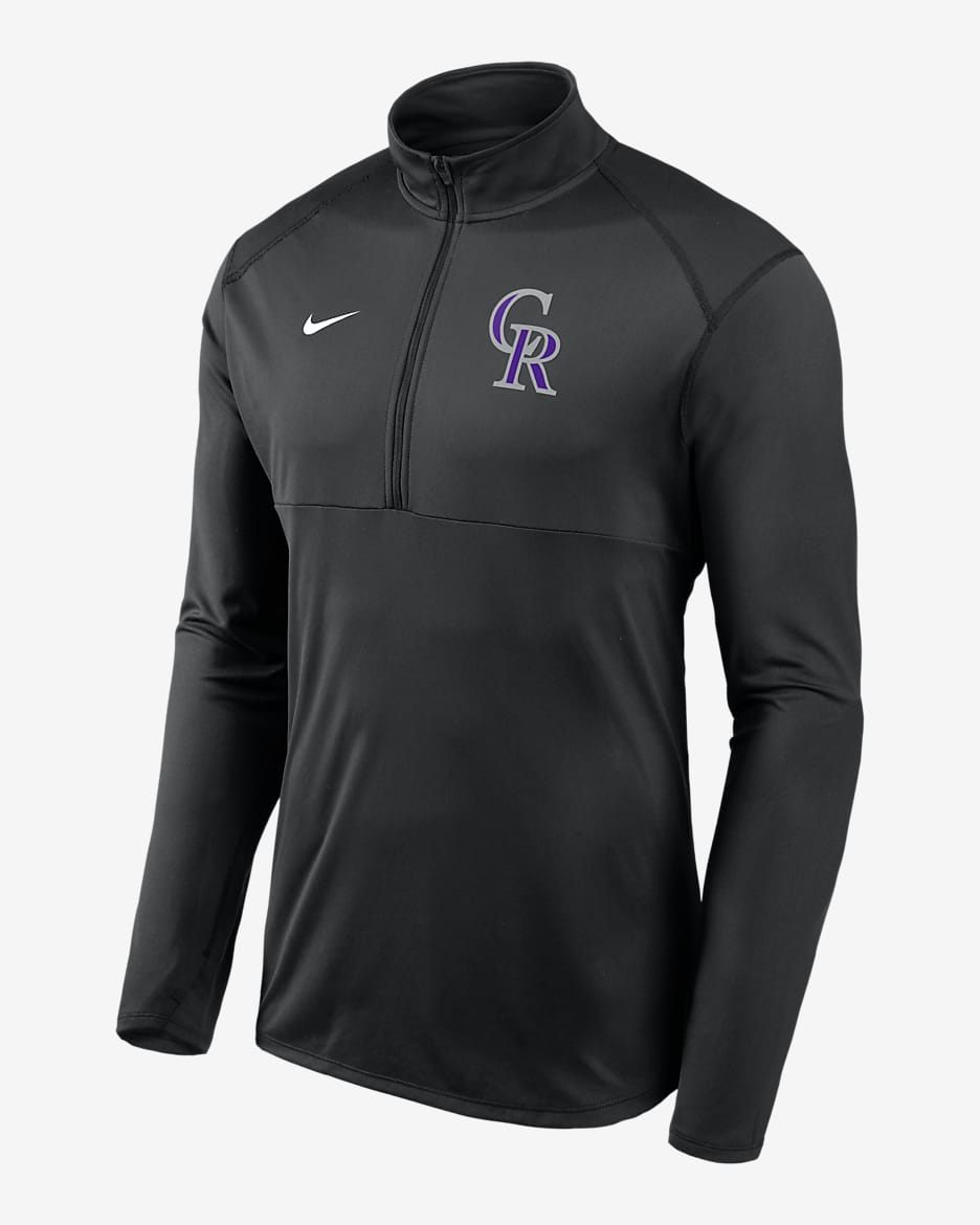 Nike Dri-FIT Element Performance (MLB Colorado Rockies) Men’s 1/2-Zip Pullover - Black