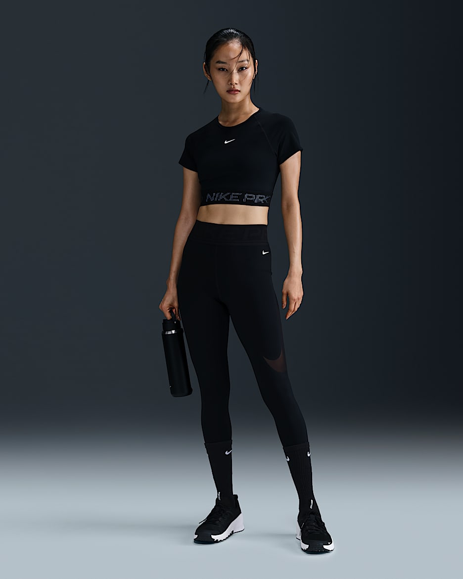 Nike Pro Sculpt Women's High-Waisted Full-Length Leggings - Black/White