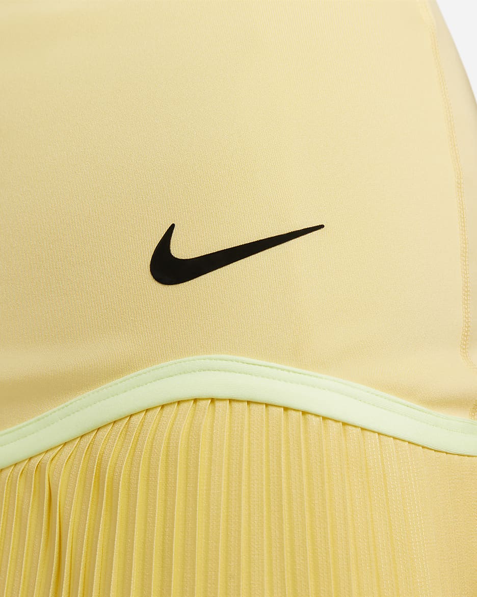 Nike Advantage Women's Dri-FIT Tennis Skirt - Soft Yellow/Soft Yellow/Black