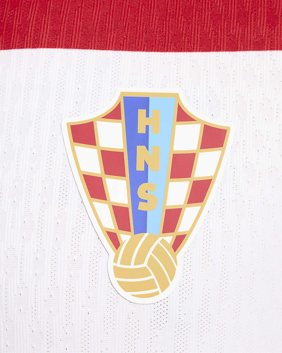 Maillot de foot à manches courtes authentique Nike Dri-FIT ADV Croatie 2024/25 Match Domicile pour homme - Blanc/University Red/Blanc