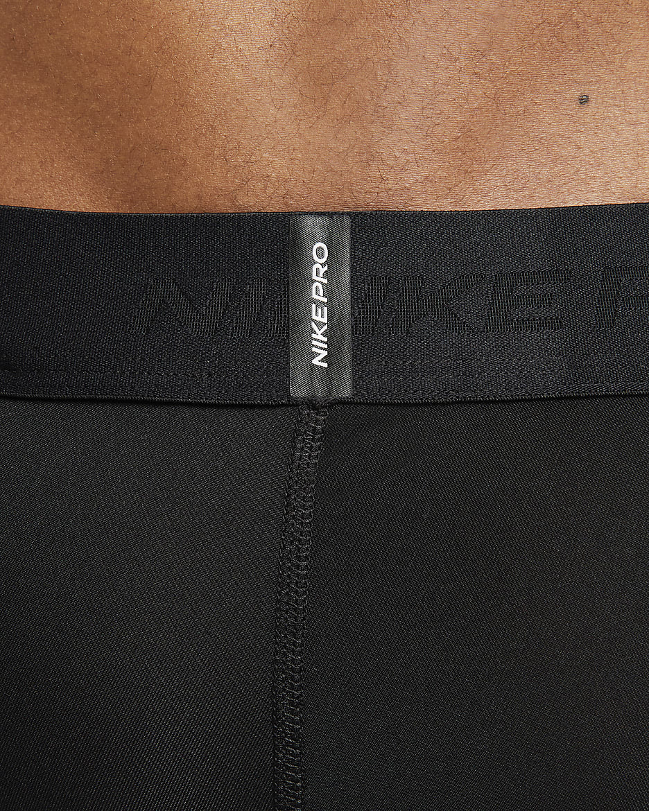 Nike Pro Men's Dri-FIT Fitness Long Shorts - Black/White