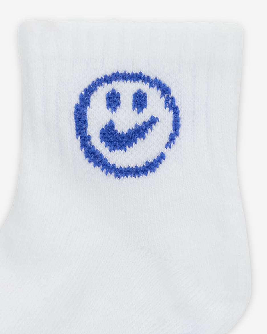 Nike Express Yourself Baby (0-6M) Gripper Socks (3 Pairs) - White