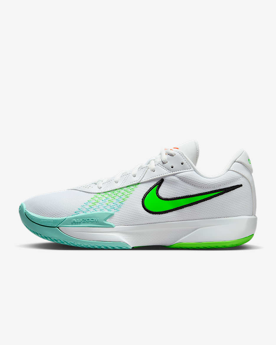 Nike G.T. Cut Academy Basketball Shoes - White/Bleached Turquoise/Black/Green Strike