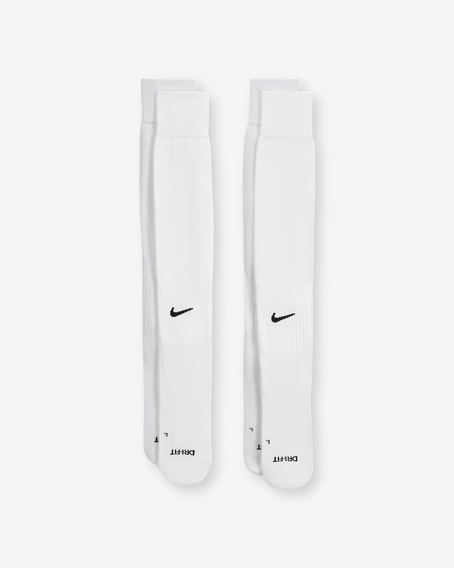 Calcetines de Béisbol/Softbol hasta la rodilla para niños (2 pares) Nike Swoosh Nike - Blanco/Negro