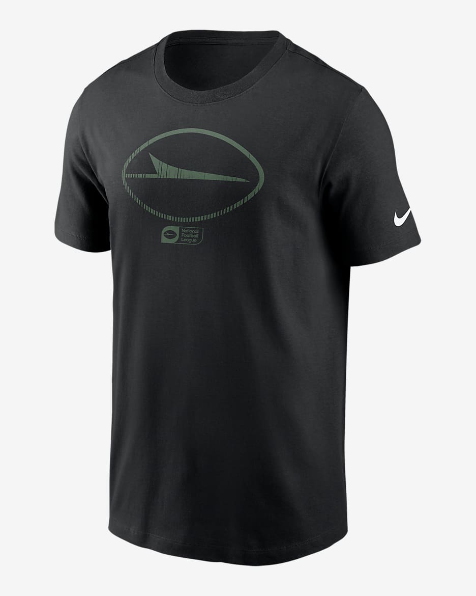 Playera Nike de la NFL para hombre New York Jets Faded Essential - Negro