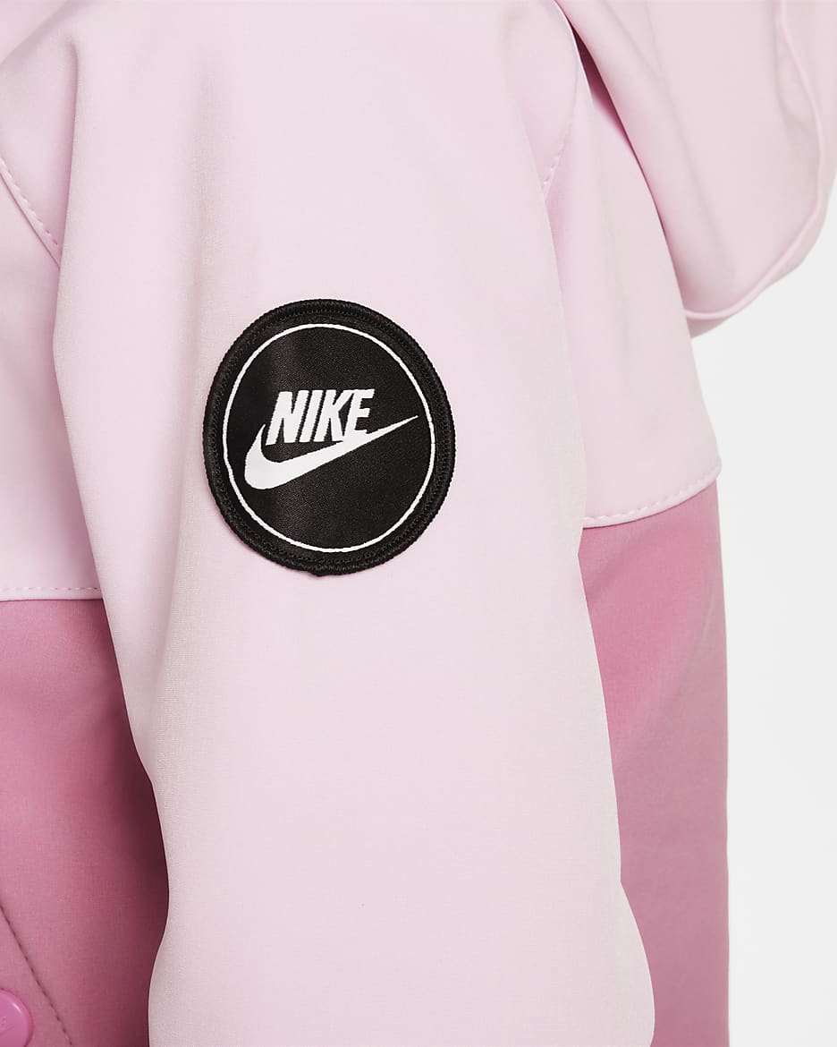 Chamarra ligera Futura para niños talla pequeña Nike - Espuma rosa