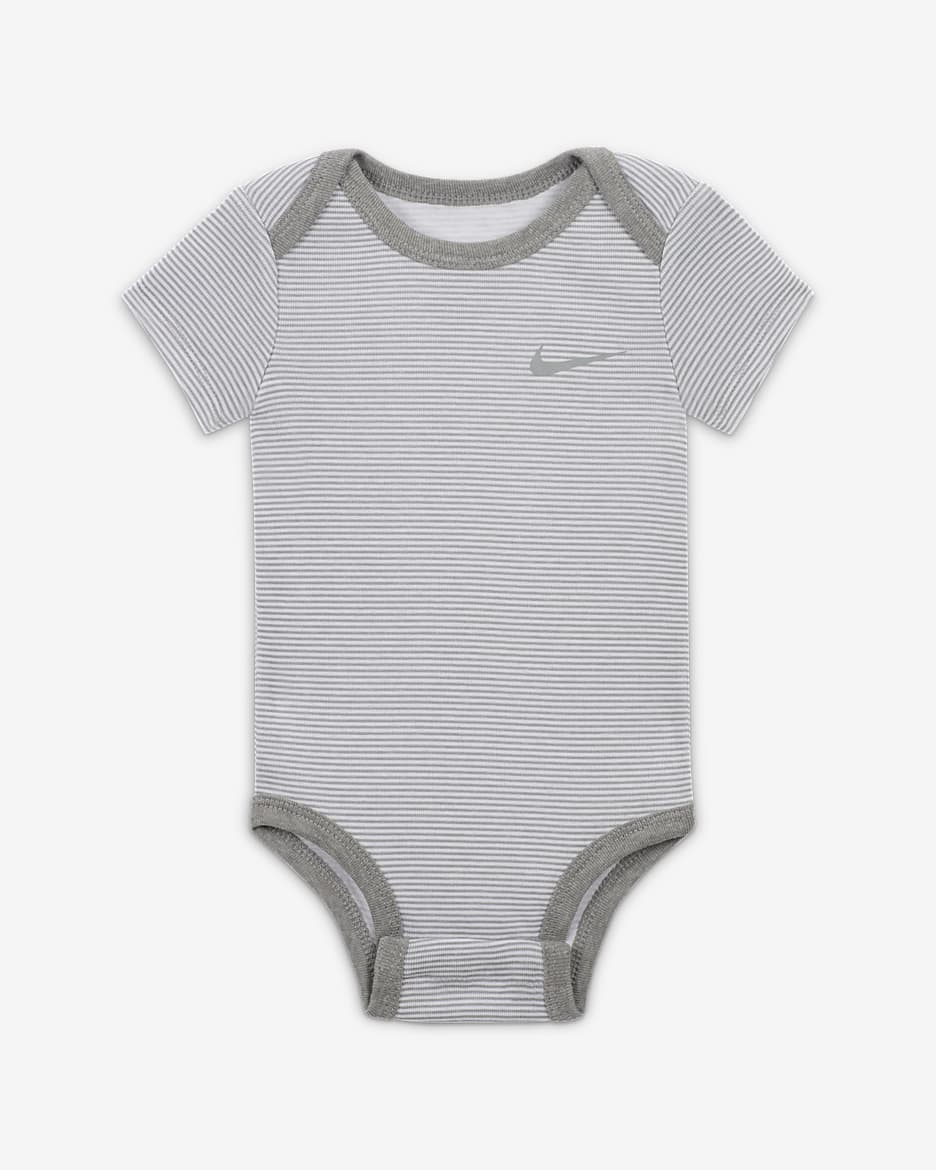 Nike Baby Essentials Baby (0–9M) 3-Pack Bodysuits - Dark Grey Heather