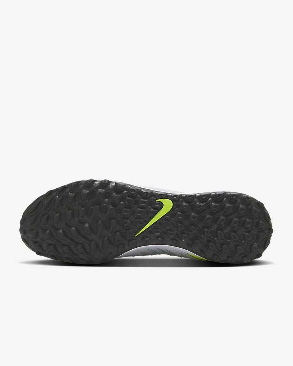 Nike Phantom Luna 2 Academy TF High-Top Football Shoes - Metallic Silver/Volt/Black