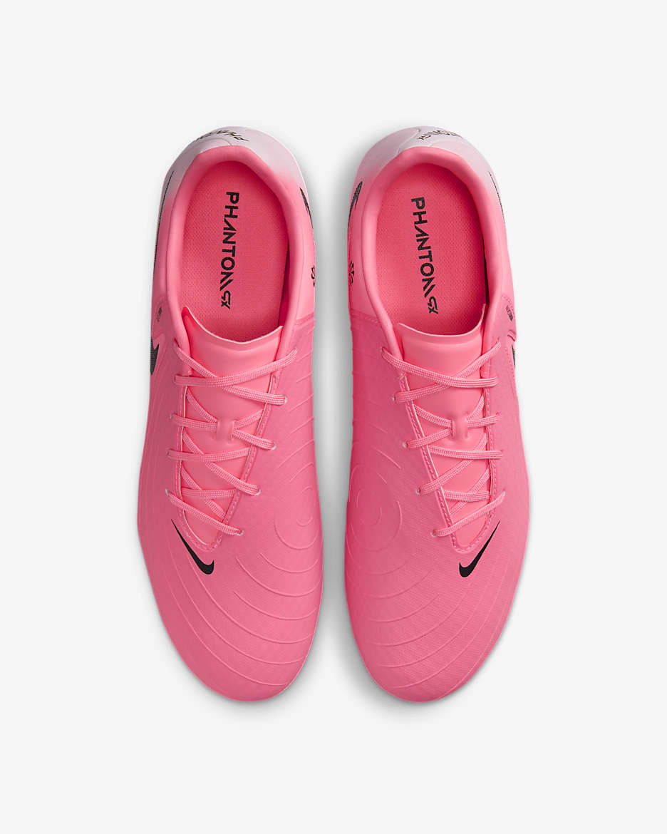 Korki piłkarskie typu low top na różne typy nawierzchni Nike Phantom GX 2 Academy - Sunset Pulse/Czerń