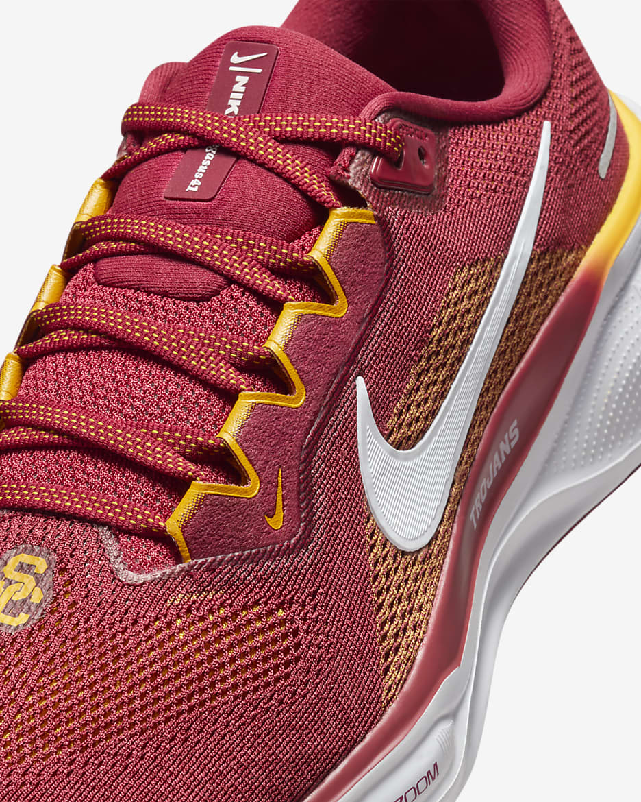 USC Pegasus 41 Men's Nike College Road Running Shoes - Team Crimson/White/University Gold/White