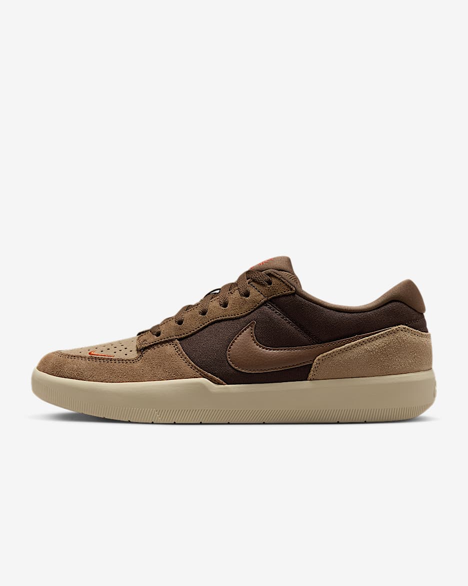 Nike SB Force 58 Zapatillas de skateboard - Baroque Brown/Parachute Beige/Desert Khaki/Mosswood Brown