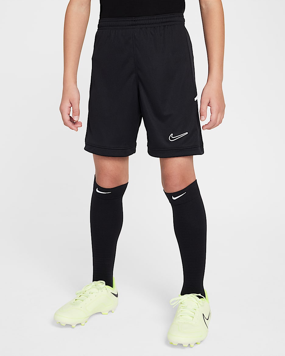 Shorts de fútbol Dri-FIT para niños talla grande Nike Academy - Negro/Negro/Blanco