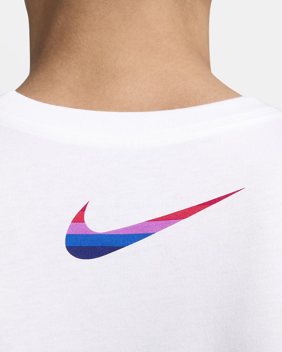 Męski T-shirt piłkarski Nike Anglia - Biel