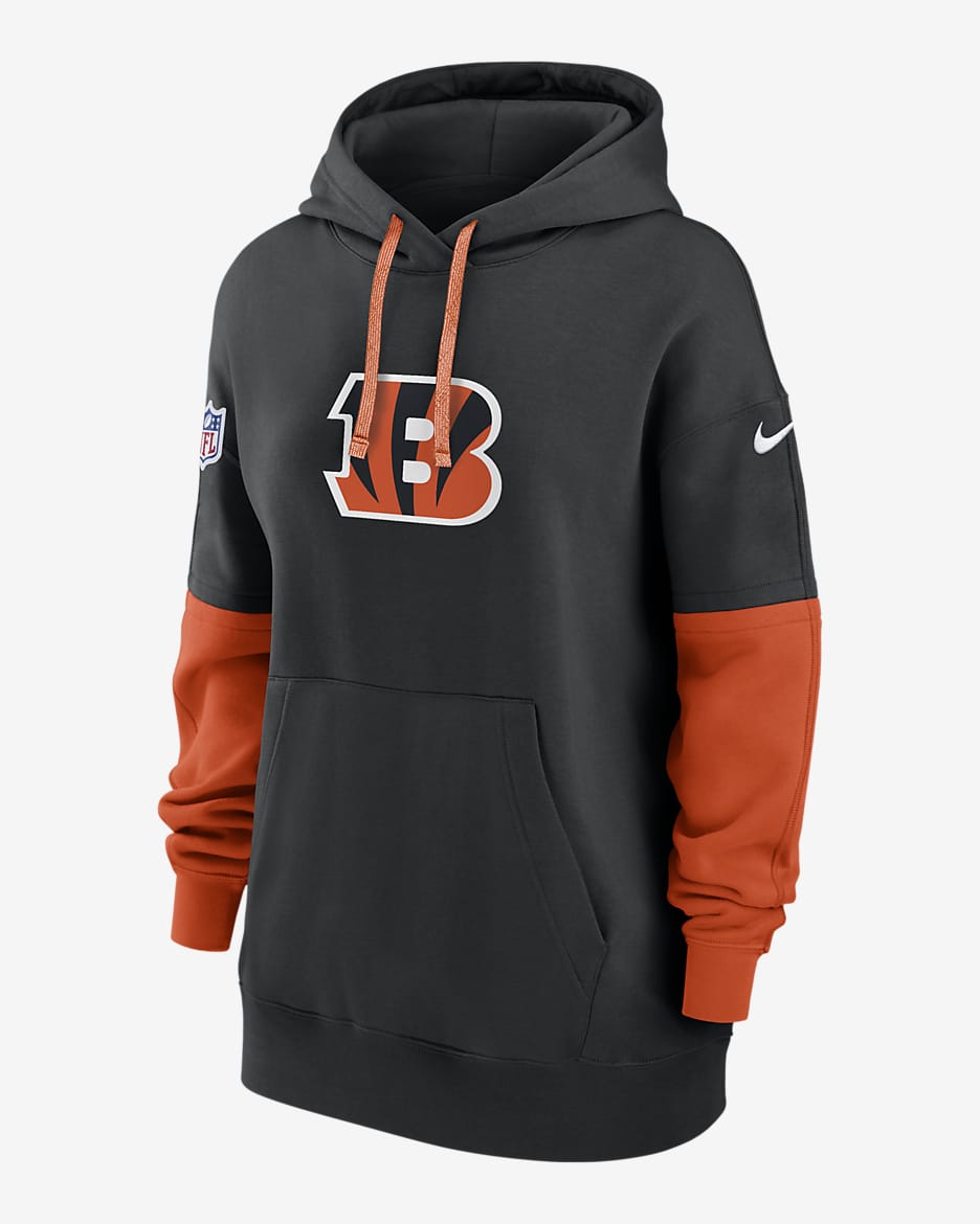 Cincinnati Bengals Sideline Essential Women's Nike NFL Pullover Hoodie - Black