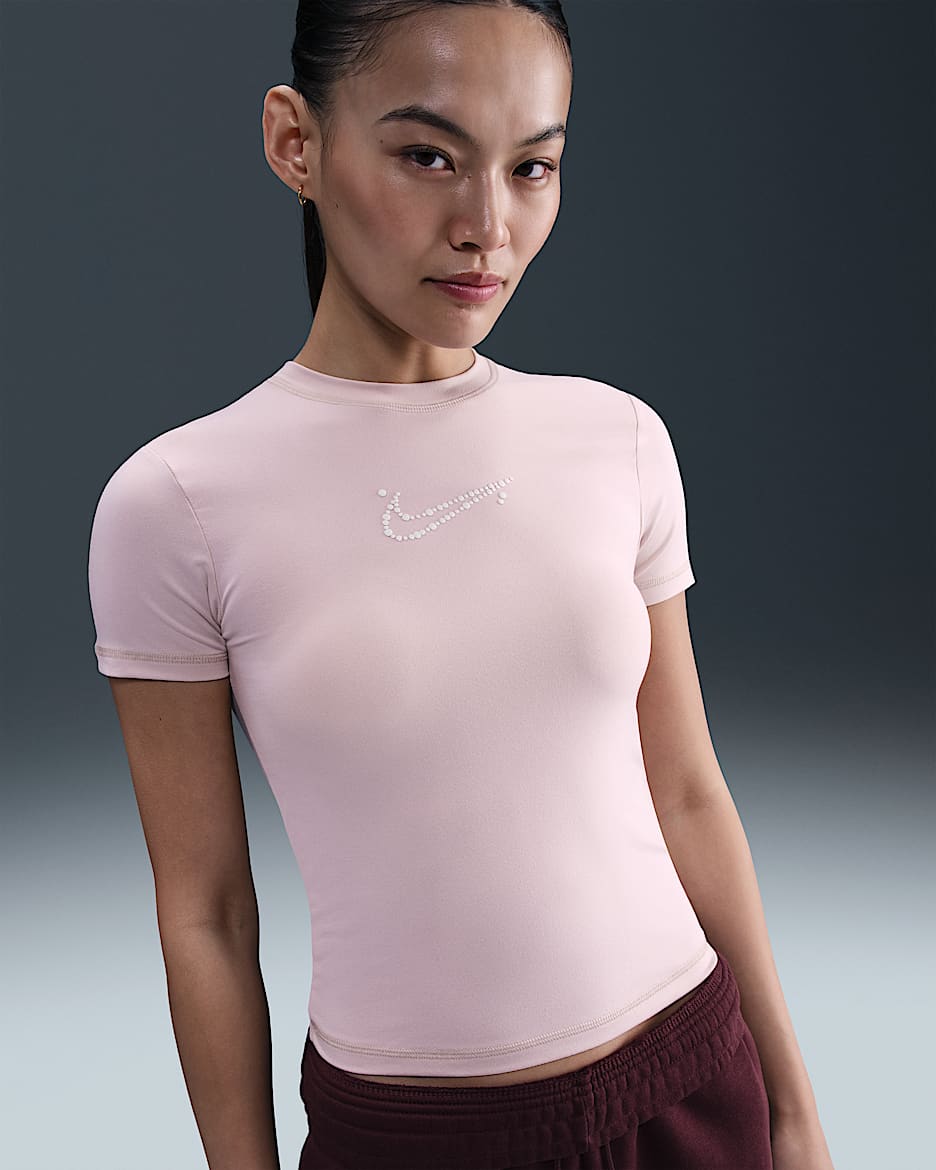Nike Sportswear Women's Tight Cropped T-Shirt - Silt Red
