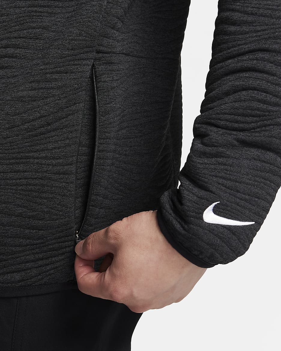 Nike Tour Men's Dri-FIT Golf Crew - Black/Black/White