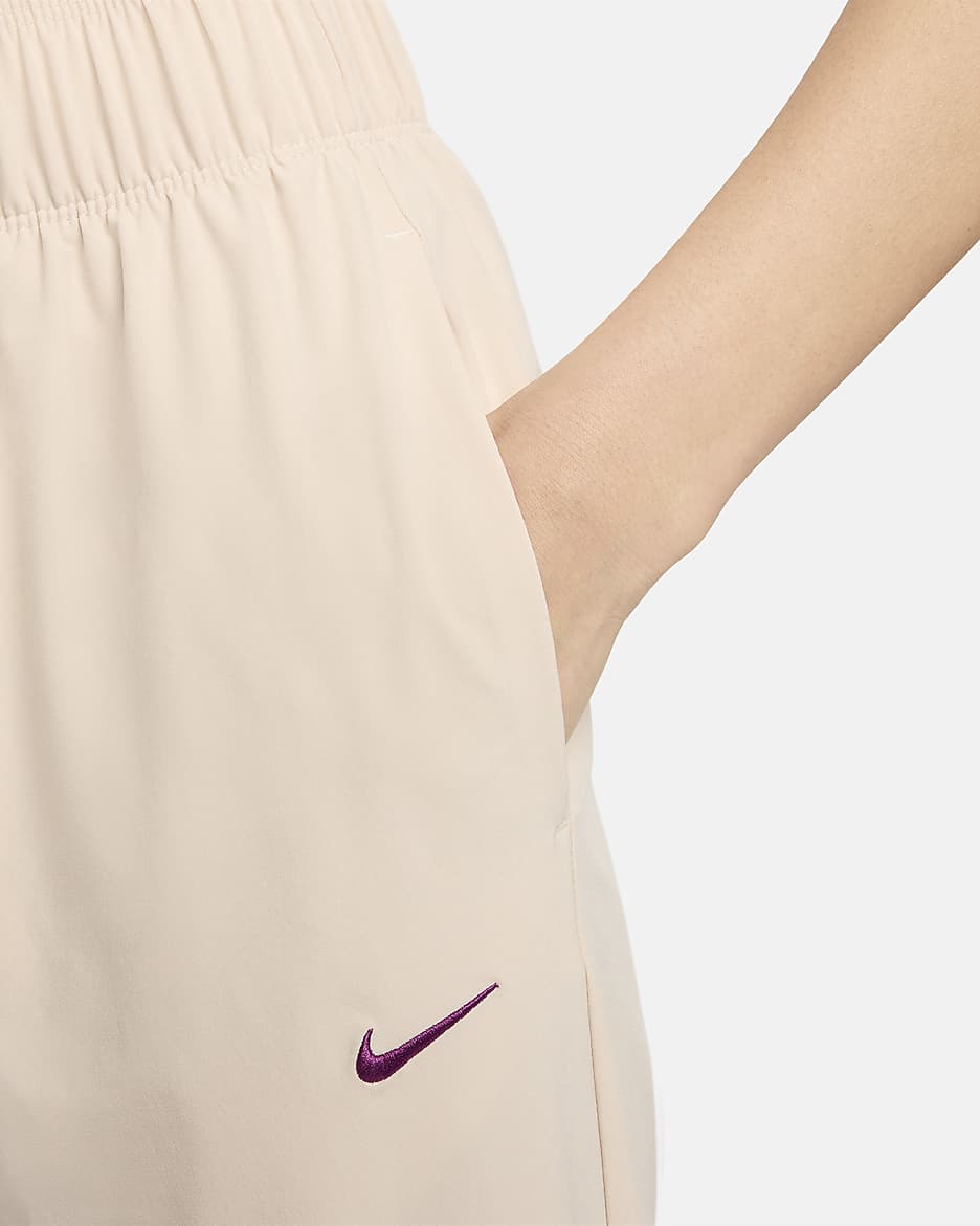 Nike Fast Women's Dri-FIT Mid-Rise 7/8 Running Trousers - Sand Drift/Viotech