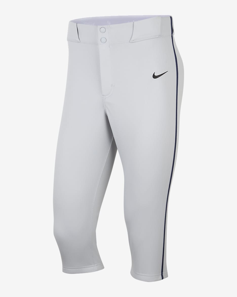 Pants de béisbol entubados de cintura alta para hombre Nike Vapor Select 2 - Gris lobo/Azul marino medianoche/Negro