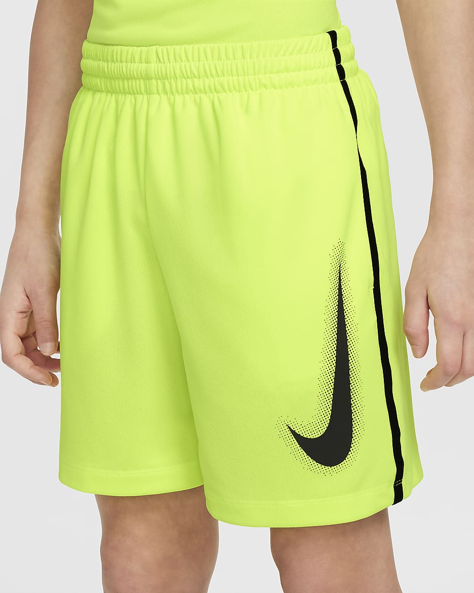 Nike Multi Big Kids' (Boys') Dri-FIT Graphic Training Shorts - Volt/Black/Black