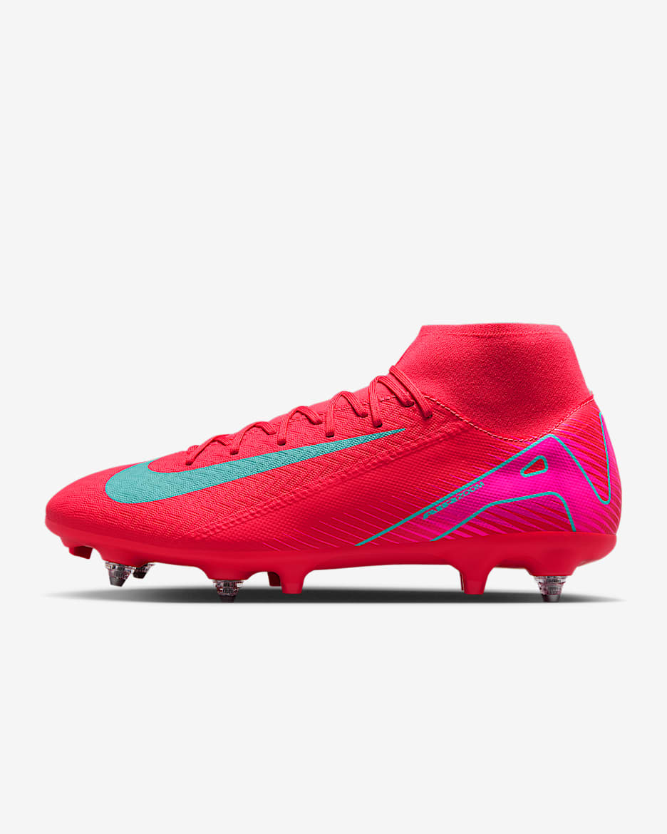 Nike Mercurial Superfly 10 Academy SG-Pro High-Top Football Boot - Ember Glow/Aurora Green